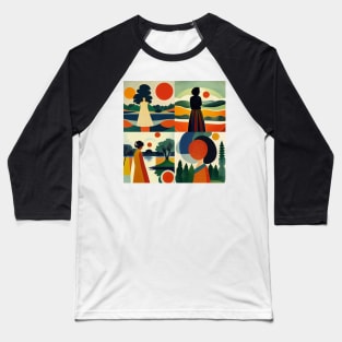 Women Standing by The Lake Baseball T-Shirt